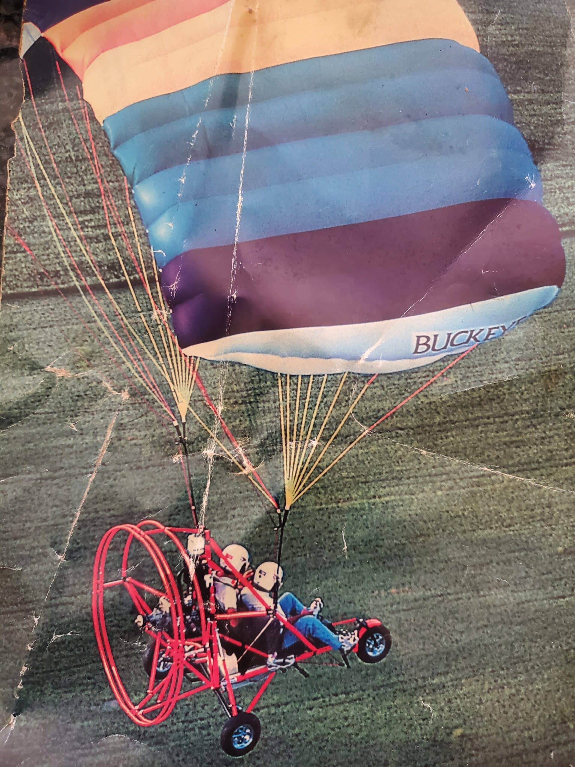 Bruce Clark parachute flying